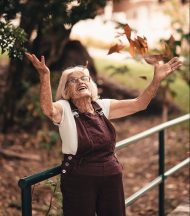 happy old woman